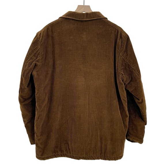 Men's Vintage 1960s Corduroy Jacket Brown Cord Winter Coat Finger Hut | 42 / L - Picture 2 of 6